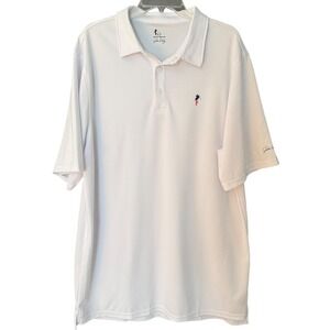 John Daly Mens White Performance Golf Polo Shirt Size 2XL Short Sleeve Logo